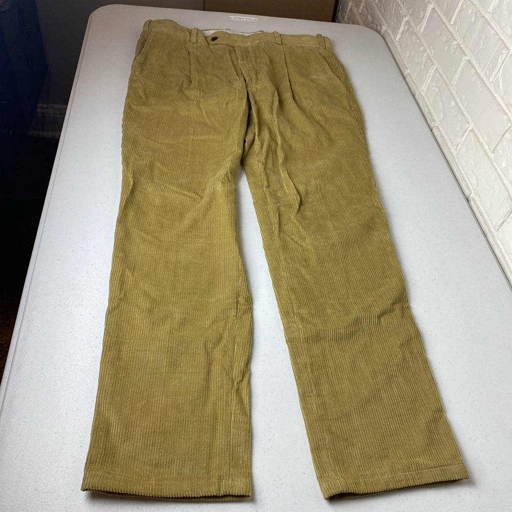 Studio Suits Men's Pants Hand Crafted Corduroy Size 36 X 31 Tailored Tan